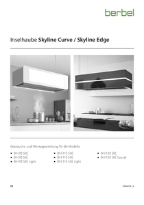 Gebrauchs- und Montageanleitung Cappa a soffitto sospesa 180 Skyline Edge/BDL 180 SKE